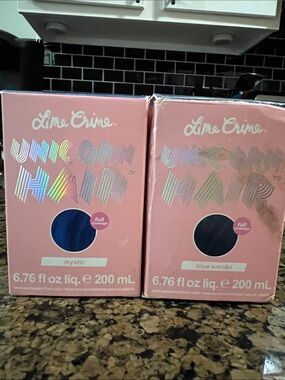 Lime Crime Unicorn Hair - Mystic (vivid blue) & Blue Smoke (deep navy)